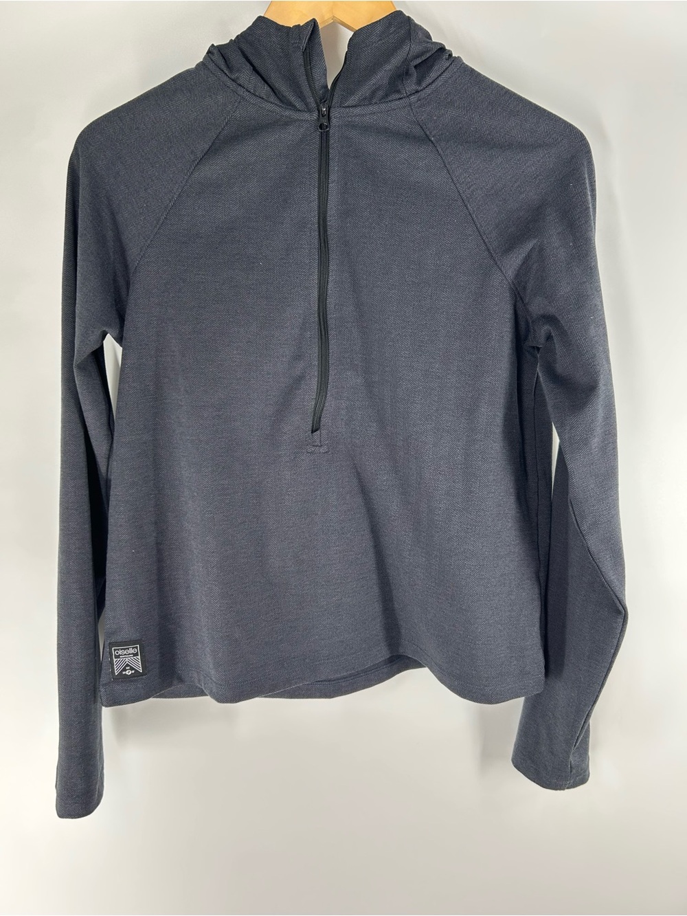 oiselle Dark Charcoal Half-Zip Hoodie